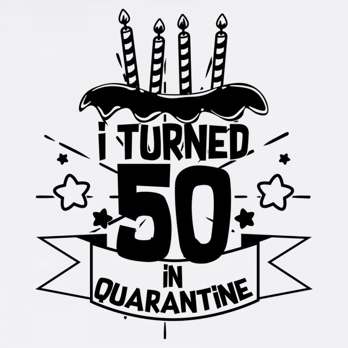 Funny I Turned 50 In Quarantine 50th Birthday Garment-Dyed Sweatshirt