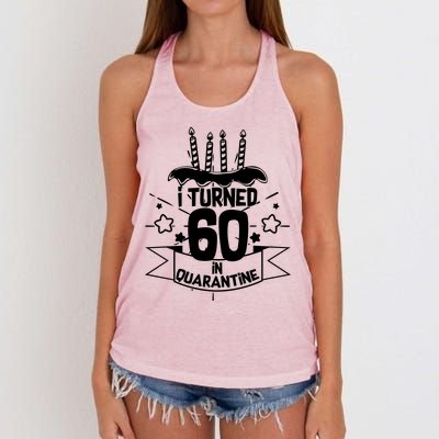 Funny I Turned 60 In Quarantine 60th Birthday Women's Knotted Racerback Tank