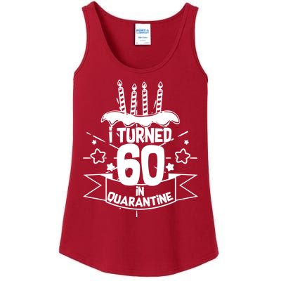 Funny I Turned 60 In Quarantine 60th Birthday Ladies Essential Tank