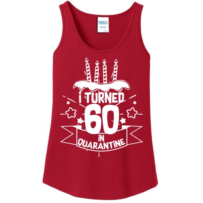 Funny I Turned 60 In Quarantine 60th Birthday Ladies Essential Tank