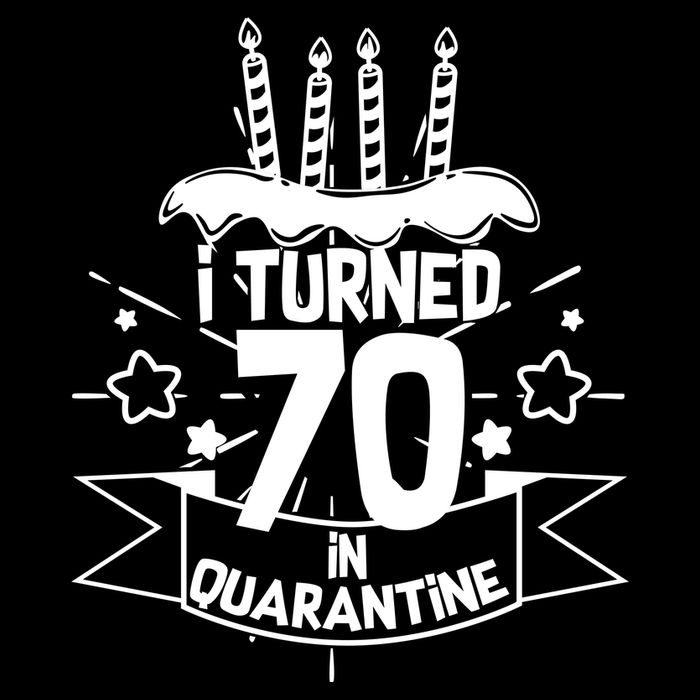 Funny I Turned 70 In Quarantine 70th Birthday Stripe Pom Pom Beanie