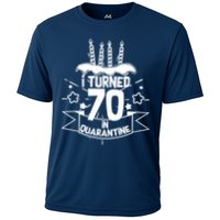 Funny I Turned 70 In Quarantine 70th Birthday Cooling Performance Crew T-Shirt