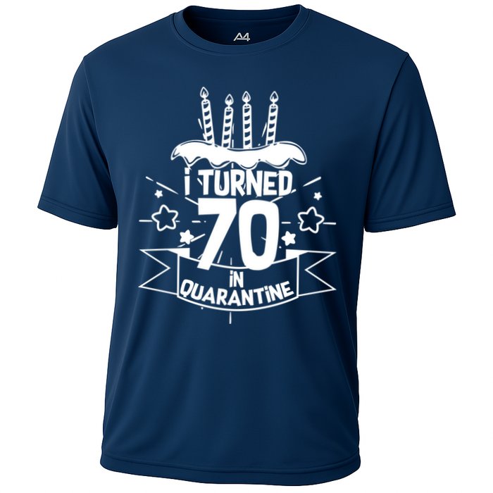 Funny I Turned 70 In Quarantine 70th Birthday Cooling Performance Crew T-Shirt