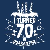 Funny I Turned 70 In Quarantine 70th Birthday Drawstring Bag