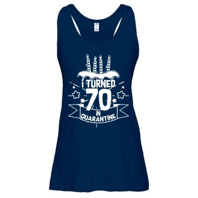 Funny I Turned 70 In Quarantine 70th Birthday Ladies Essential Flowy Tank