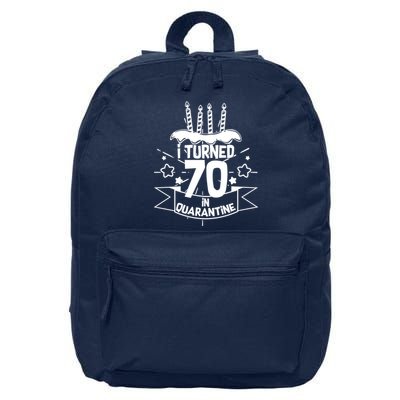 Funny I Turned 70 In Quarantine 70th Birthday 16 in Basic Backpack