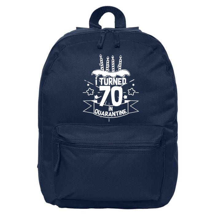 Funny I Turned 70 In Quarantine 70th Birthday 16 in Basic Backpack
