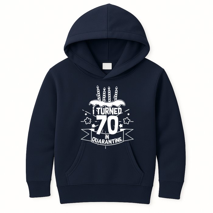 Funny I Turned 70 In Quarantine 70th Birthday Kids Hoodie