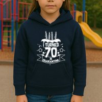 Funny I Turned 70 In Quarantine 70th Birthday Kids Hoodie