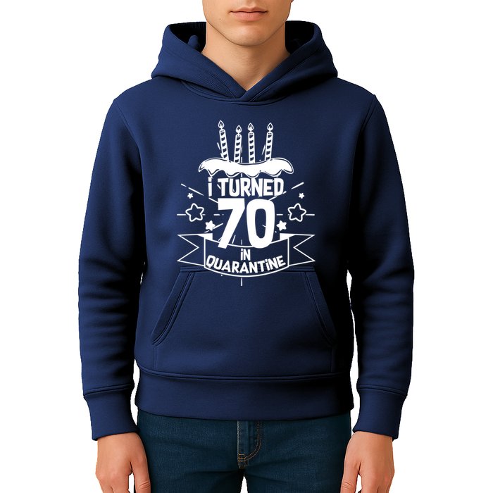 Funny I Turned 70 In Quarantine 70th Birthday Kids Hoodie