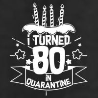 Funny I Turned 80 In Quarantine 80th Birthday Golf Towel