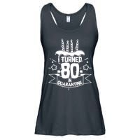 Funny I Turned 80 In Quarantine 80th Birthday Ladies Essential Flowy Tank