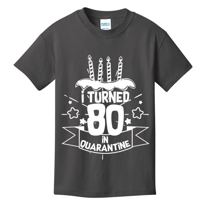 Funny I Turned 80 In Quarantine 80th Birthday Kids T-Shirt