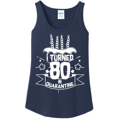 Funny I Turned 80 In Quarantine 80th Birthday Ladies Essential Tank