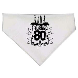 Funny I Turned 80 In Quarantine 80th Birthday USA-Made Doggie Bandana