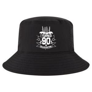 Funny I Turned 90 In Quarantine 90th Birthday Cool Comfort Performance Bucket Hat