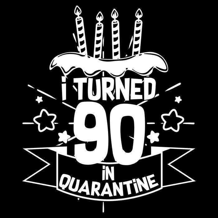 Funny I Turned 90 In Quarantine 90th Birthday 16 in Basic Backpack