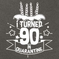 Funny I Turned 90 In Quarantine 90th Birthday Cotton Canvas Backpack