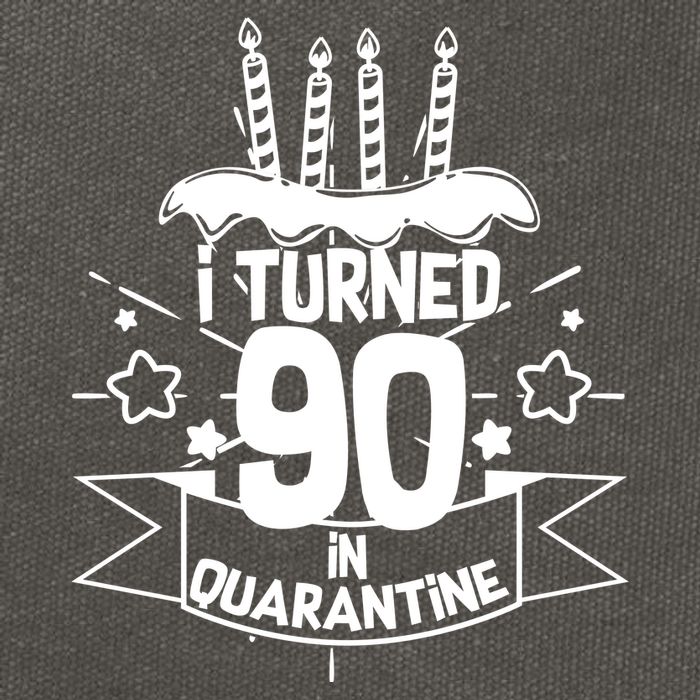 Funny I Turned 90 In Quarantine 90th Birthday Cotton Canvas Backpack