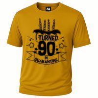 Funny I Turned 90 In Quarantine 90th Birthday Cooling Performance Crew T-Shirt