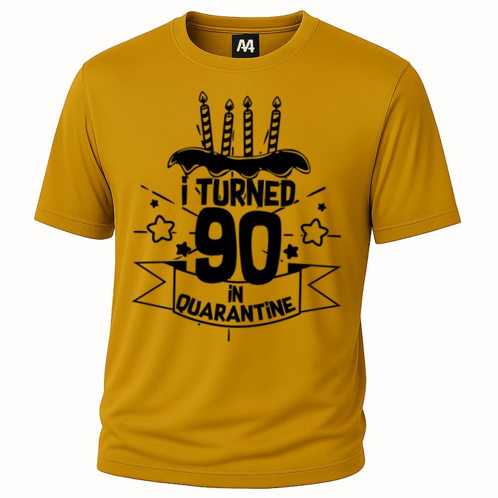 Funny I Turned 90 In Quarantine 90th Birthday Cooling Performance Crew T-Shirt