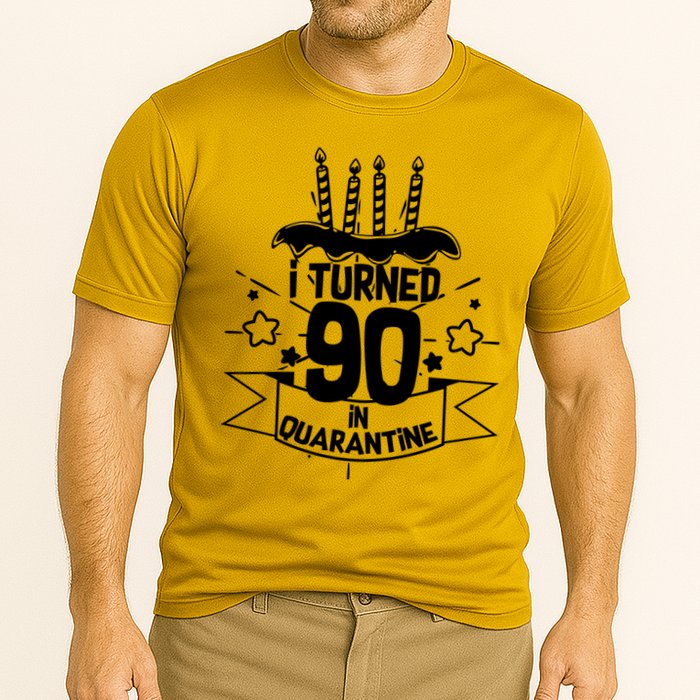 Funny I Turned 90 In Quarantine 90th Birthday Cooling Performance Crew T-Shirt