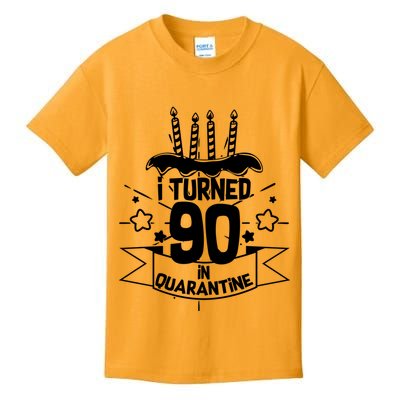 Funny I Turned 90 In Quarantine 90th Birthday Kids T-Shirt