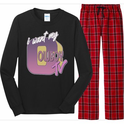 Funny I Want My Cowboy TV Long Sleeve Pajama Set