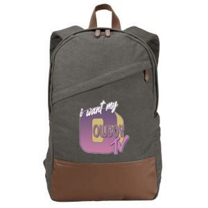 Funny I Want My Cowboy TV Cotton Canvas Backpack