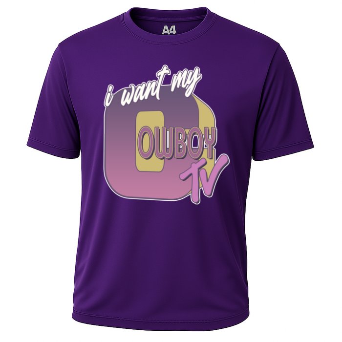 Funny I Want My Cowboy TV Cooling Performance Crew T-Shirt