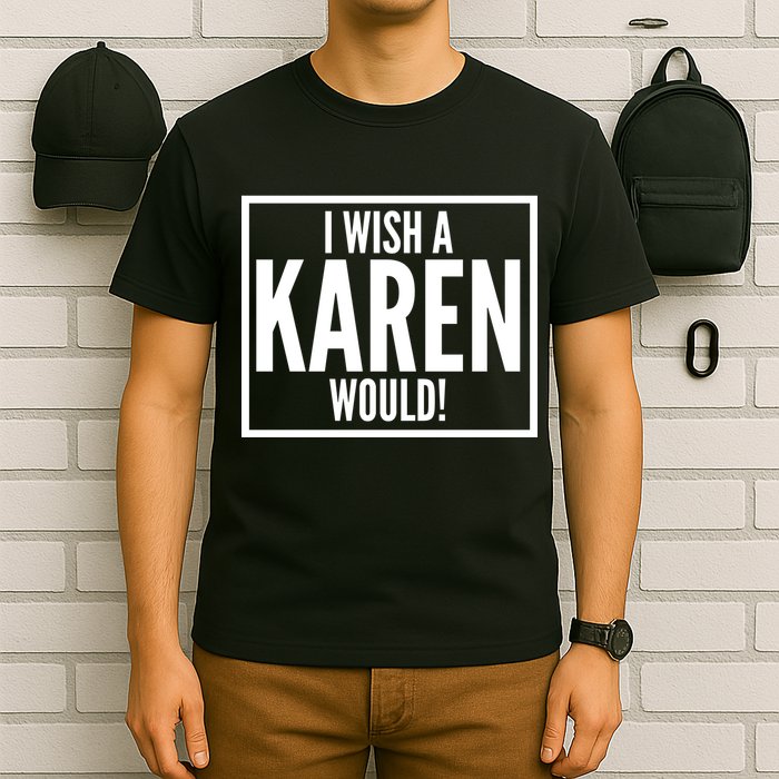 Funny I Wish A Karen Would Meme T-Shirt