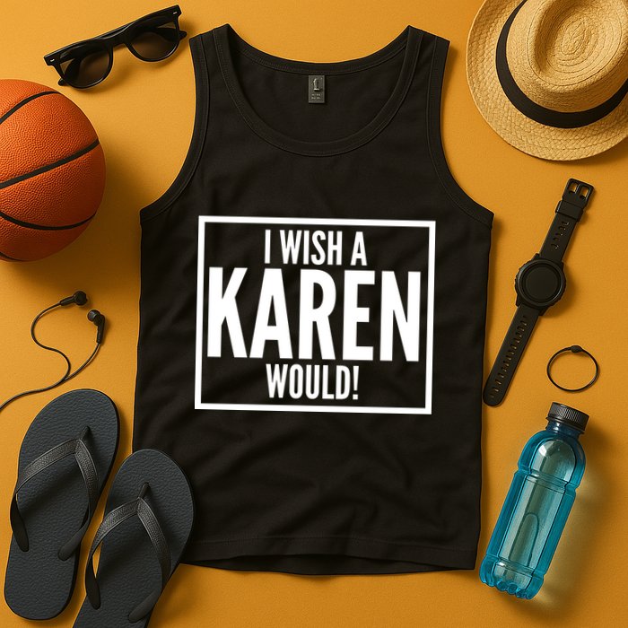 Funny I Wish A Karen Would Meme Tank Top