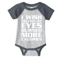 Funny I Wish Rolling My Eyes Burned More Calories Infant Baby Jersey Bodysuit
