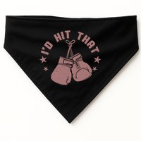 Funny I'D Hit That Boxing Fan USA-Made Doggie Bandana