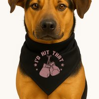 Funny I'D Hit That Boxing Fan USA-Made Doggie Bandana