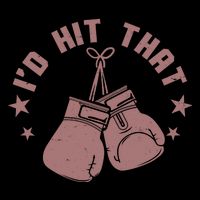 Funny I'D Hit That Boxing Fan USA-Made Doggie Bandana