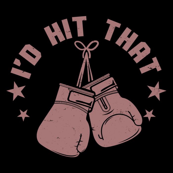 Funny I'D Hit That Boxing Fan USA-Made Doggie Bandana