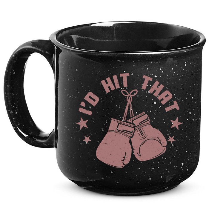 Funny I'D Hit That Boxing Fan 15oz Campfire Ceramic Mug