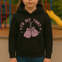 Funny I'D Hit That Boxing Fan Kids Hoodie