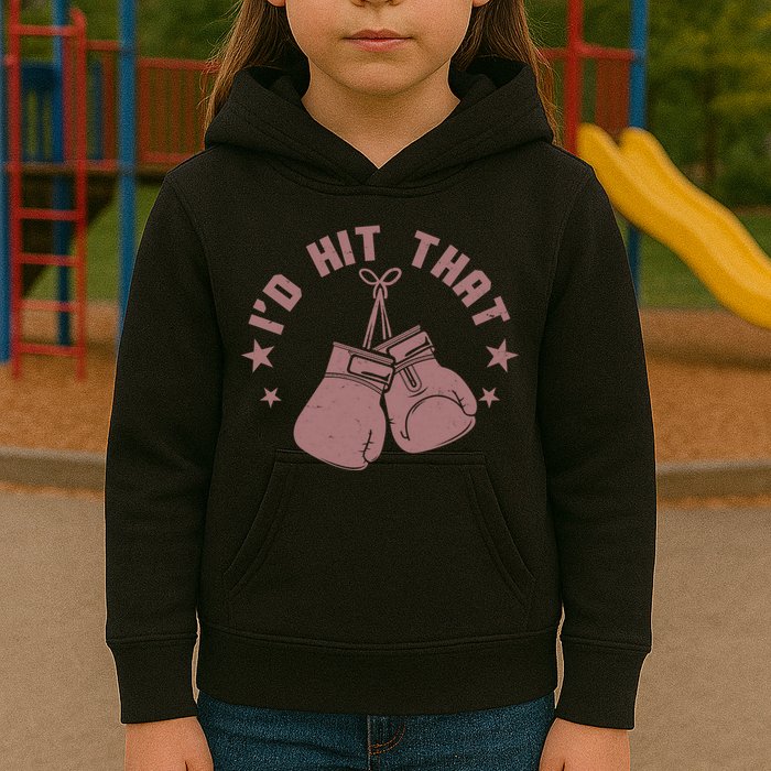 Funny I'D Hit That Boxing Fan Kids Hoodie