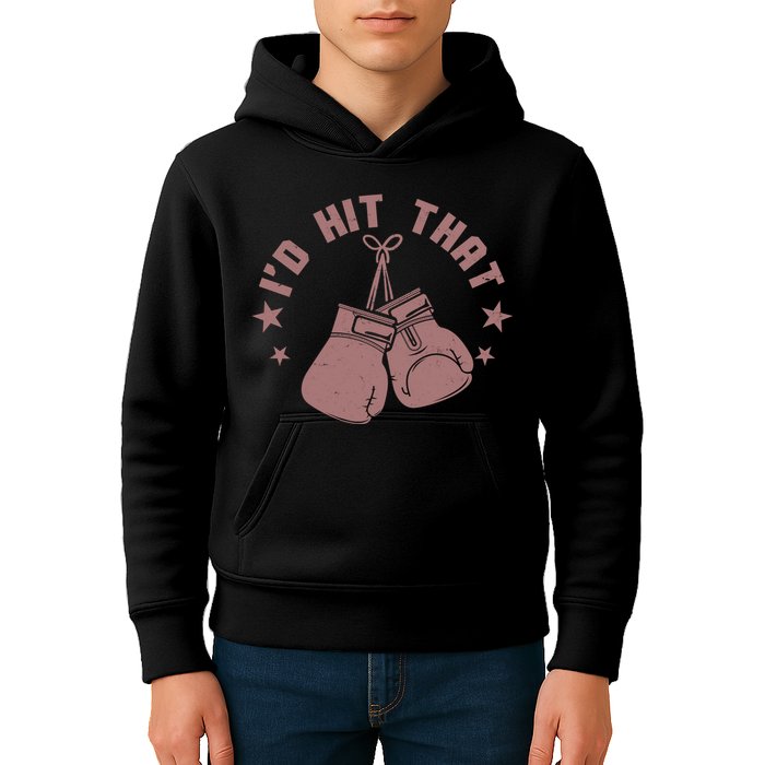 Funny I'D Hit That Boxing Fan Kids Hoodie