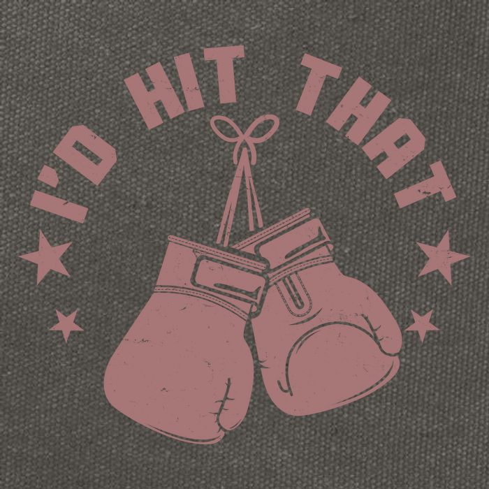 Funny I'D Hit That Boxing Fan Cotton Canvas Backpack