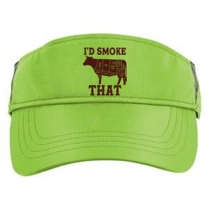 Funny I'd Smoke That Cattle Meat Cuts Adult Drive Performance Visor