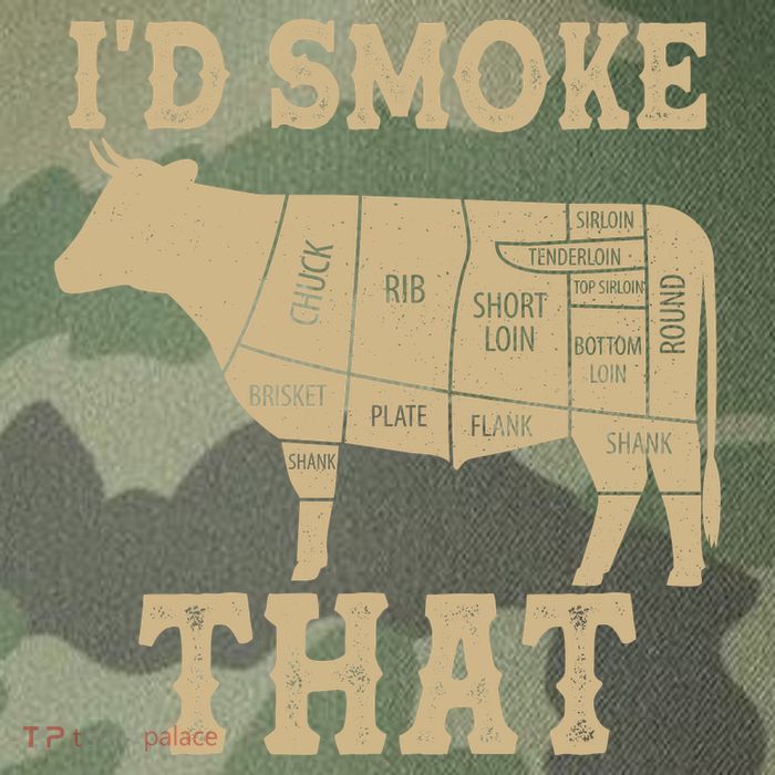 Funny I'd Smoke That Cattle Meat Cuts Legacy Tie Dye Trucker Hat