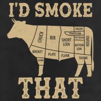 Funny I'd Smoke That Cattle Meat Cuts Cool Comfort Performance Bucket Hat