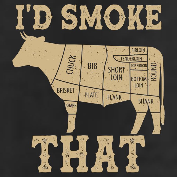 Funny I'd Smoke That Cattle Meat Cuts Cool Comfort Performance Bucket Hat
