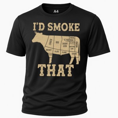 Funny I'd Smoke That Cattle Meat Cuts Performance Shirt