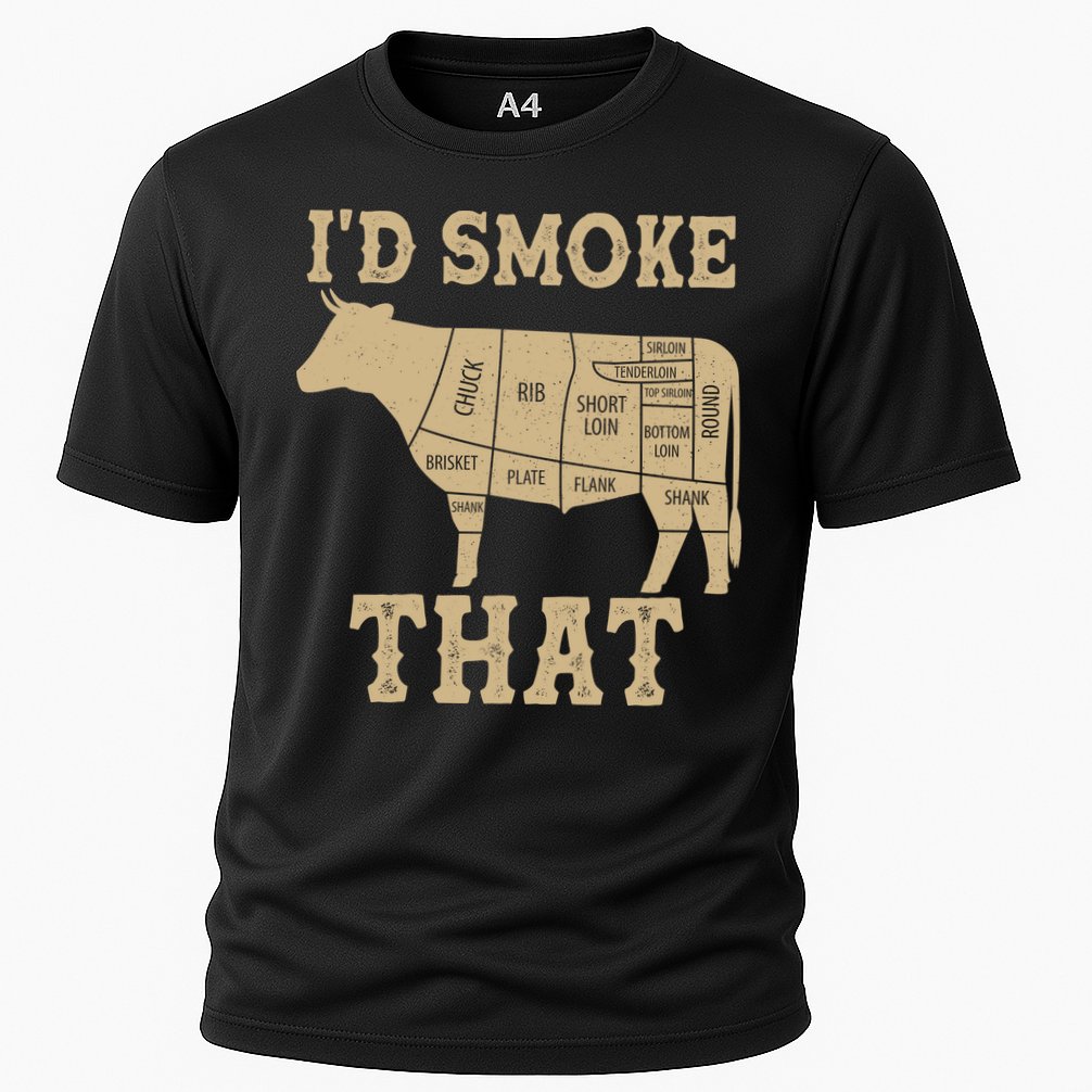 Funny I'd Smoke That Cattle Meat Cuts Performance Shirt