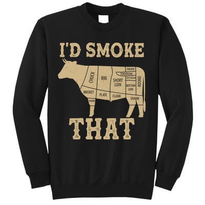 Funny I'd Smoke That Cattle Meat Cuts Sweatshirt