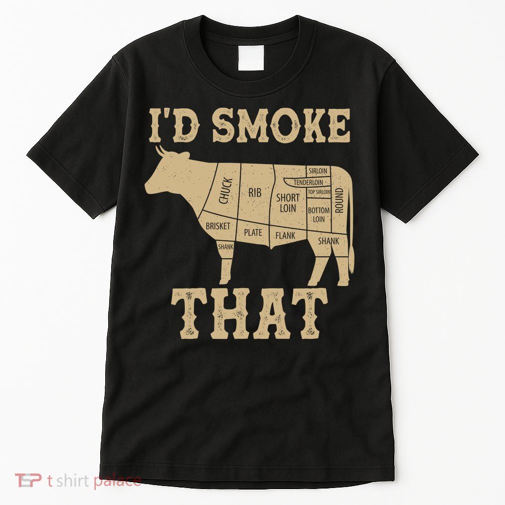 Funny I'd Smoke That Cattle Meat Cuts Tall T-Shirt